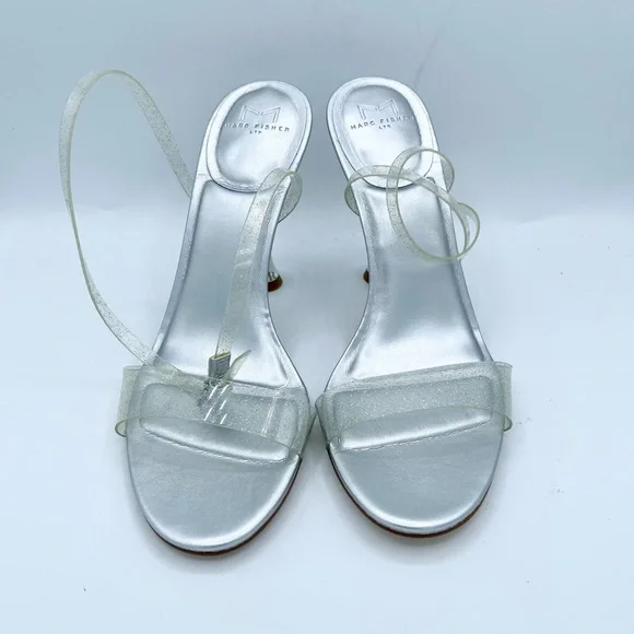 WKND SALE ONLY Marc Fisher Calisty Elegant Silver Women's Heels Sz 8M - Picture 11 of 14